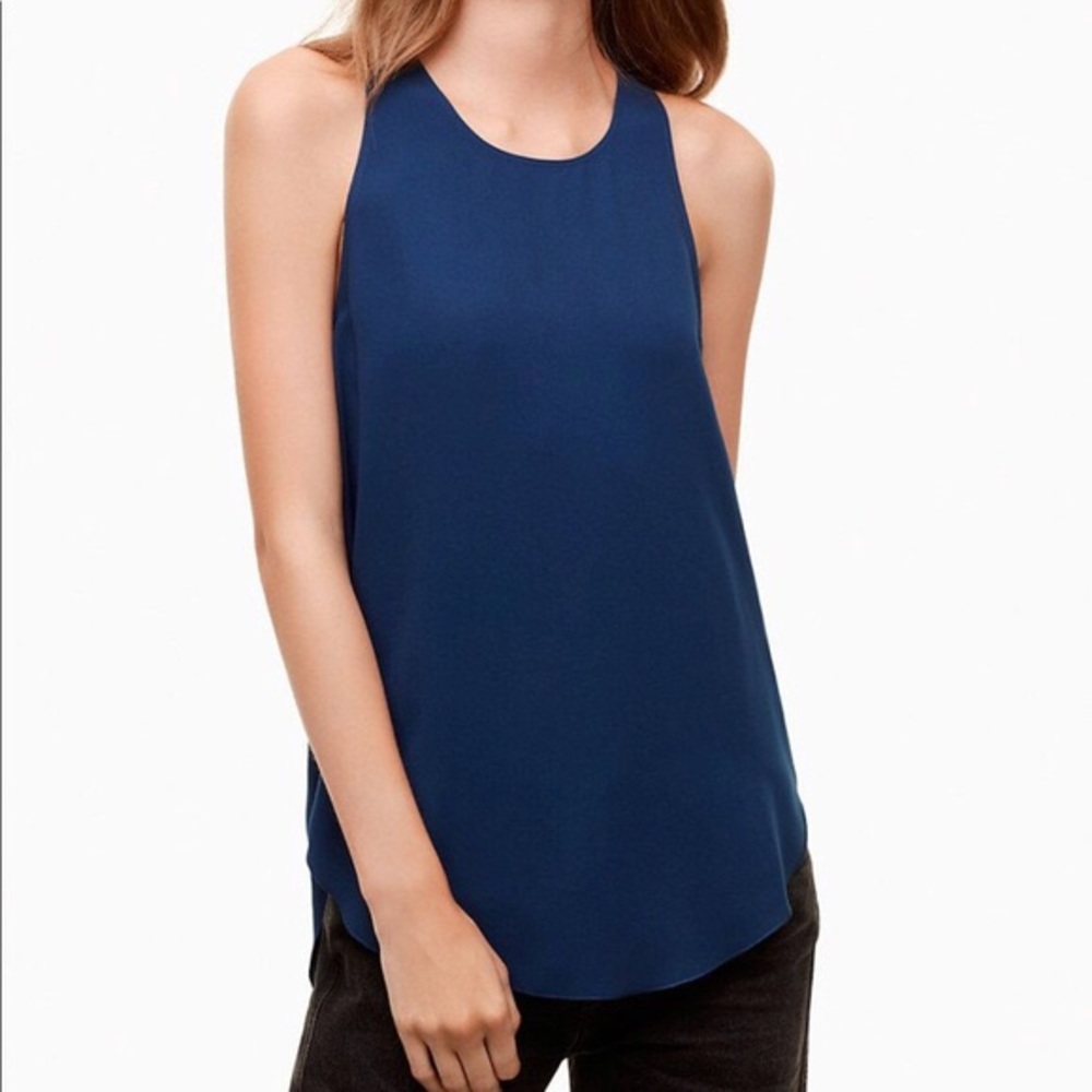 NWT Wilfred Sevres Indigo Blouse Top